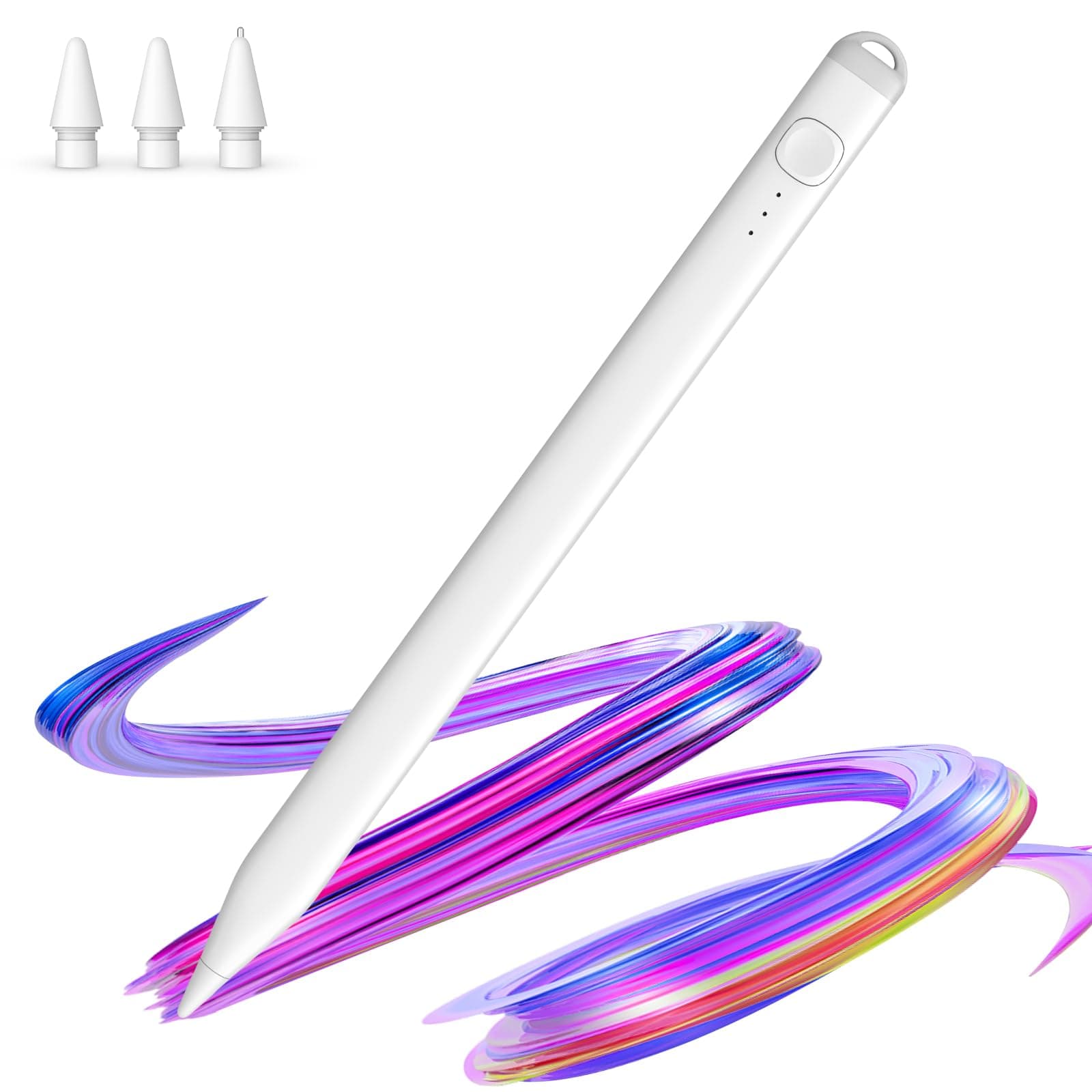 DIGIROOT Stift für Apple iPad 2018-2025, Präzision Stylus Pen mit 13 Mins Schnellladung, Palm Rejection und Neigungssensitivität Pencil für ipad 6-10, Air 3-5/M2/M3, Pro M4/12.9/11/13", Mini 5/6 Mit Ersatzspitzen