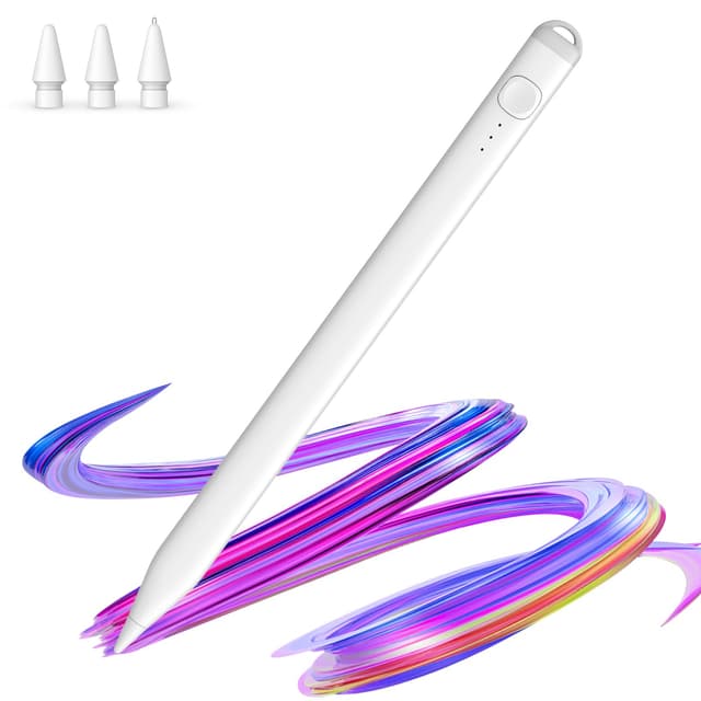 DIGIROOT Stift für Apple iPad 2018-2025, Präzision Stylus Pen mit 13 Mins Schnellladung, Palm Rejection und Neigungssensitivität Pencil für ipad 6-10, Air 3-5/M2/M3, Pro M4/12.9/11/13", Mini 5/6 Mit Ersatzspitzen