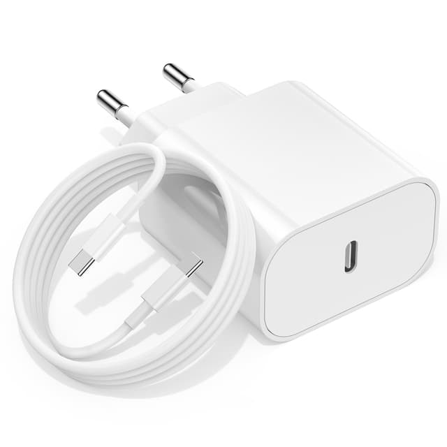 iPhone Ladegerät Ladekabel USB C für iPhone 16 15/16 15 Pro/16 15 Pro Max/16 15 Plus, 20W USB C Schnellladegerät &iPhone Schnellladekabel USBC 2M für iPad Pro/Air/Mini, USBC Adapter/Netzteil/Stecker 2m/6FT Weiß