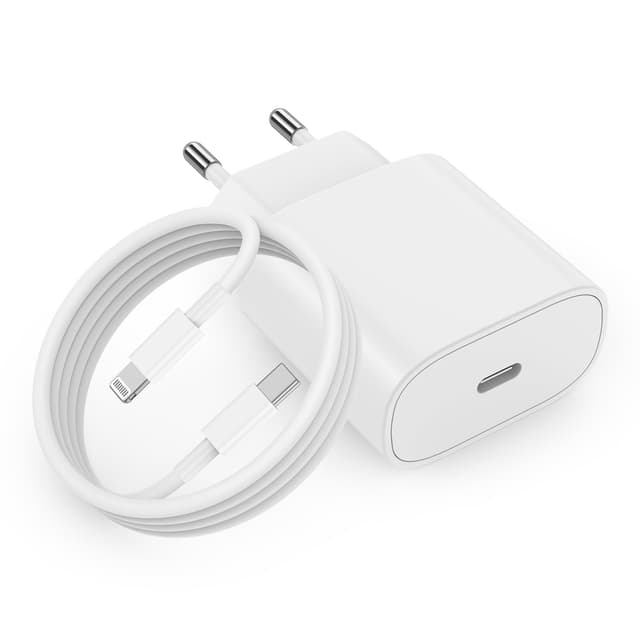 iPhone Ladegerät, 20W USB C Ladegerät Schnellladegerät & iPhone Ladekabel Schnellladekabel USB C auf Lightning Kabel 1M für iPhone 14 13 12 11 Pro/Pro Max/Plus, USBC Charger/Adapter/Netzteil/Stecker (USBC zu Lightning) 1m-1Pack Weiß
