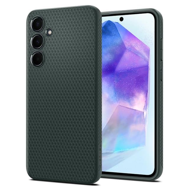 Spigen Liquid Air Hülle Kompatibel mit Samsung Galaxy A55 5G -Grün Galaxy A55 Abyss Green