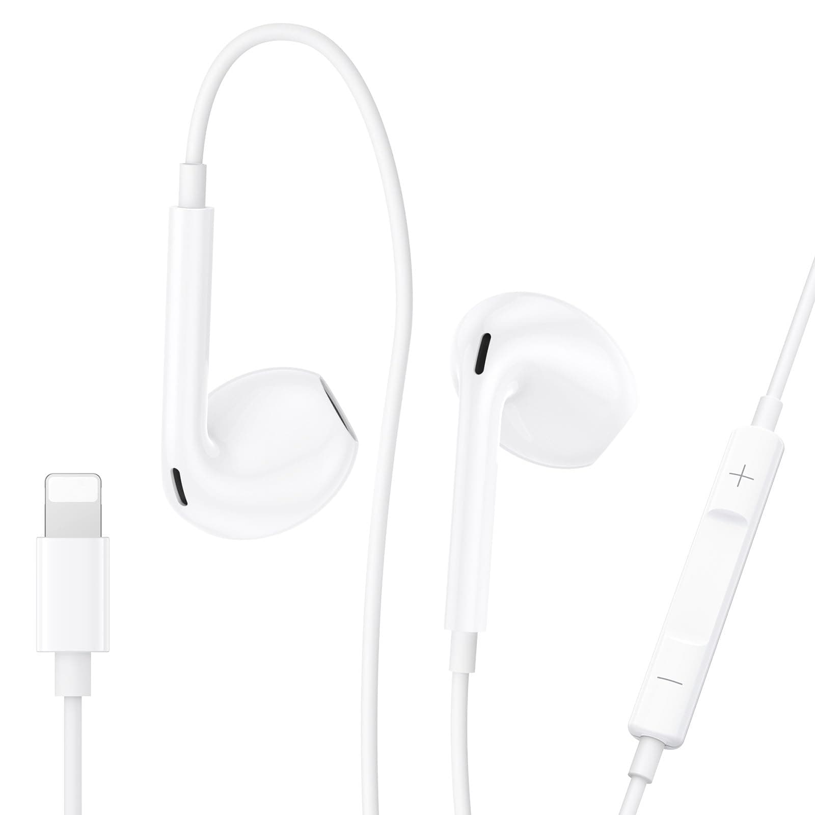Kopfhörer iPhone [MFi-Zertifiziert], iPhone Kopfhörer mit Kabel, In Ear Kabelkopfhörer mit Mikrofon und HiFi Ohrhörer für iPhone 14 13 12 11 Pro Max/XR/XS/X/SE/8/7/Plus/iPad Air Mini Unterstützt iOS