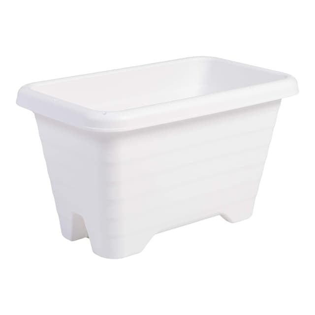Iris Ohyama, Pflanzentopf, Hängepflanze mit Wasserablaufsystem für die Gartenarbeit - AP-450, Weiß Weiß Medium Standard