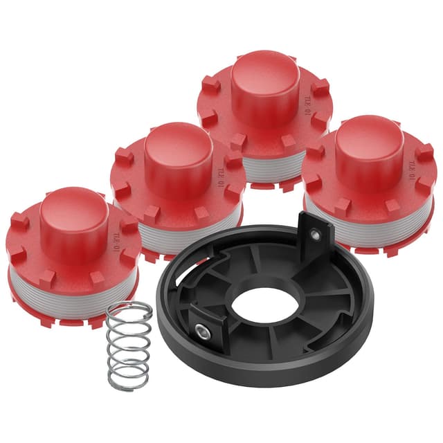 TRUSTLIONTEK Ersatzfadenspule, Kompatibel mit Einhell GE-CT 36/30Li E, Rasentrimmer-Zubehör,ersetzen Einhell 3405096 Ersatzspulen. (4 Ersatzspulen + 1 Trimmerabdeckung + 1 Feder)