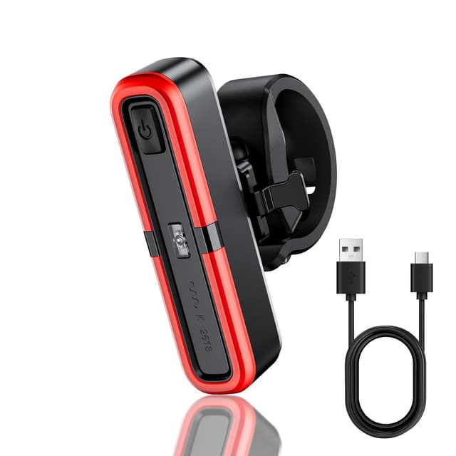 OnMeto Fahrrad Rücklicht Mit Bremsblinkfunktion, StVZO zugelassenen, Led Rücklicht Fahrrad USB Type-C Wiederaufladbares Fahrradlicht hinten Rücklicht Ebike IPX5 Wasserdicht für Rennrad, MTB, E-Bike