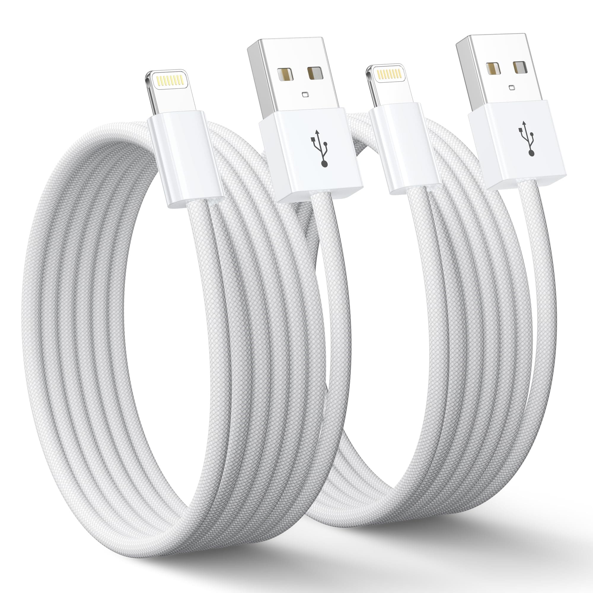 iPhone Ladekabel Lightning Kabel 2Pack 1M, MFi Zertifiziert iPhone Schnellladekabel USB auf Lightning Kabel für iPhone 14 13 12 11 Pro Max Mini XS XR X 8 8 Plus 7 6 6s Plus SE2020 1M+1M Weiß