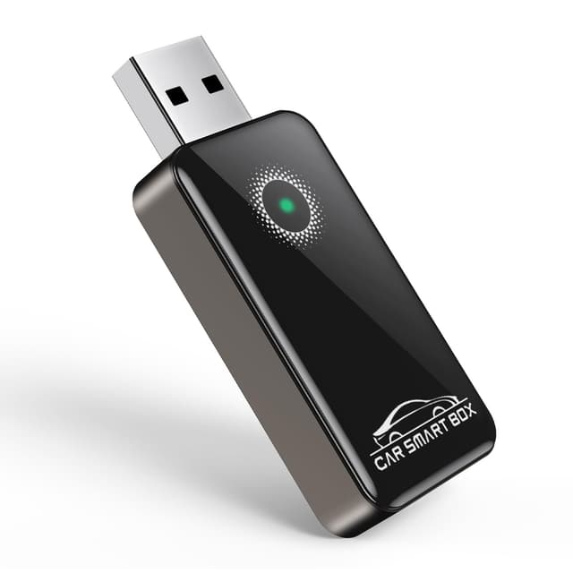 TiMOVO CarPlay Wireless Adapter, Konvertiert Kabelgebunden zu Kabellos, Plug & Play, Mini-Größe für iPhone iOS 10+ & Autos von 2016+, Schwarz