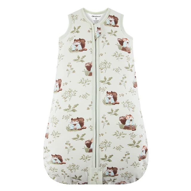 Mosebears Baby Schlafsack Winter 2.5 Tog,100% Baumwolle Baby Winterschlafsack für Babys 0-24 Monate,L(12-18 Monate) 12-18 Monate Green Animal