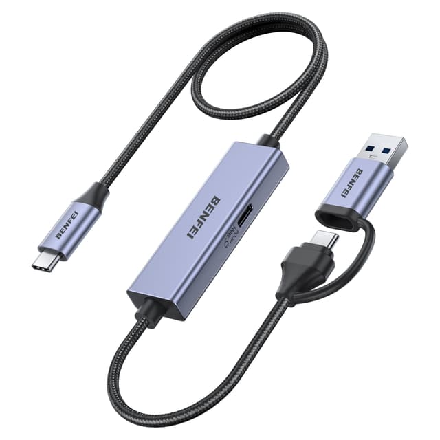 BENFEI USB C Video/Audio Capture Card, USB C auf USB A/C Capture Card, Full HD 1080P 60FPS Video Grabber für Gaming Rekorder Livestreaming, kompatibel mit Switch PS5 PS4 Xbox Camera PC iPad Mac