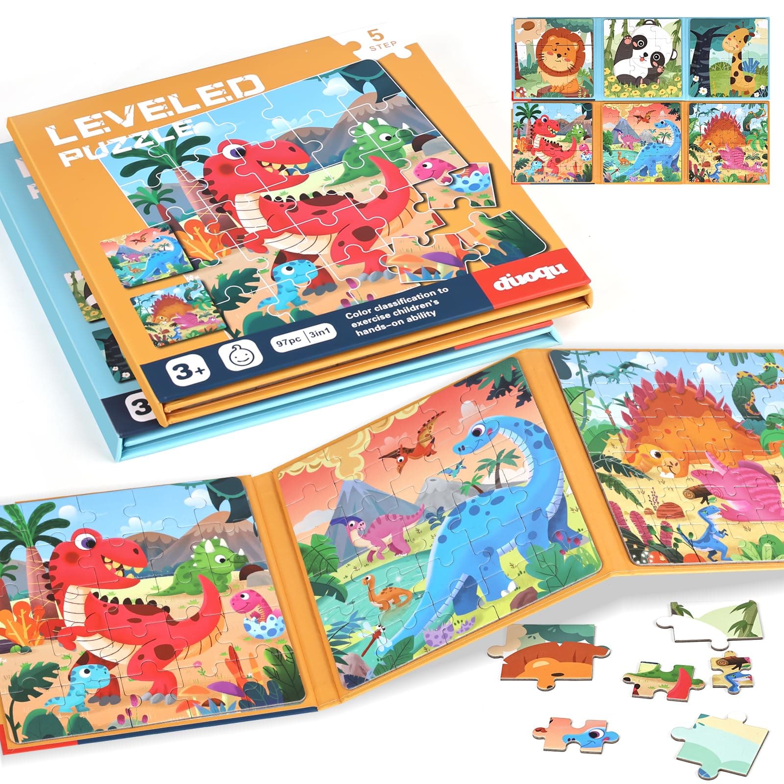 MOPUBZO Magnet Puzzle Ab 2 Jahre, 2er Set – Montessori Magnetbücher Für Kinder, Puzzle 15 Teile, Memory Ab 2 Jahre, Geschenk 2 3 4 5 6 Jahre Junge, Perfekt Für Reise & Zuhause