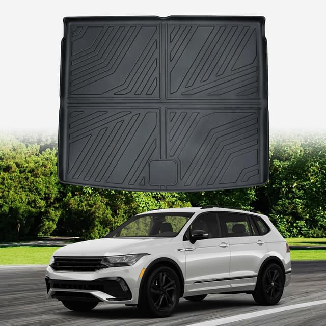 ECOZEN kofferraumwanne für VW Tiguan 3 2024 2025 TPE Allwetter oberen Kofferraumwanne Original 3D-Scan Kofferraummatte, 3-lagiges Gummi, wasserdicht Hohe Passform, Hoher Rand Laderaumwanne VW Tiguan 3 Kofferraummatte Tiguan 3 -Obere Kofferraummatte