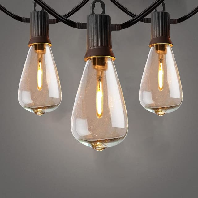 ZOTOYI LED Lichterkette Außen, 7.6M Lichterkette Glühbirnen Außen mit 12 Birnen +1 Ersatzbirnen, Wasserdicht Lichterketten Deko für Garten, Terrasse, Bäume, Hochzeit 7,6m