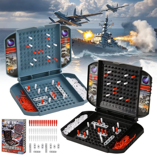 YAOZUP Seeschlacht Spiel, Schiffe Versenken Spiel, Battleship Klassisches Brettspiel im Kleinformat, Schiffe Versenken Brettspiel, Strategie Brettspiels Seeschlacht Spielzeug für Kinder ab 4 Jahren