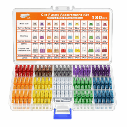 180 Stück Autosicherungen Set Gemischt Kfz Sicherungen mit Aufbewahrungskoffer und Sicherungsabzieher Auto Sicherungen Set Flachsicherungen Kfz für PKW Wohnmobil LKW Motorrad Angebot bei HelloDeals
