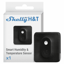 Shelly Blu H&T Schwarz | Bluetooth-gesteuerter Temperatur- und Luftfeuchtigkeitssensor | Spritzwassergeschützter und Staubdichter | Schutzklasse IP54 | iOS-Android-App | Gateway Erforderlich Angebot bei HelloDeals
