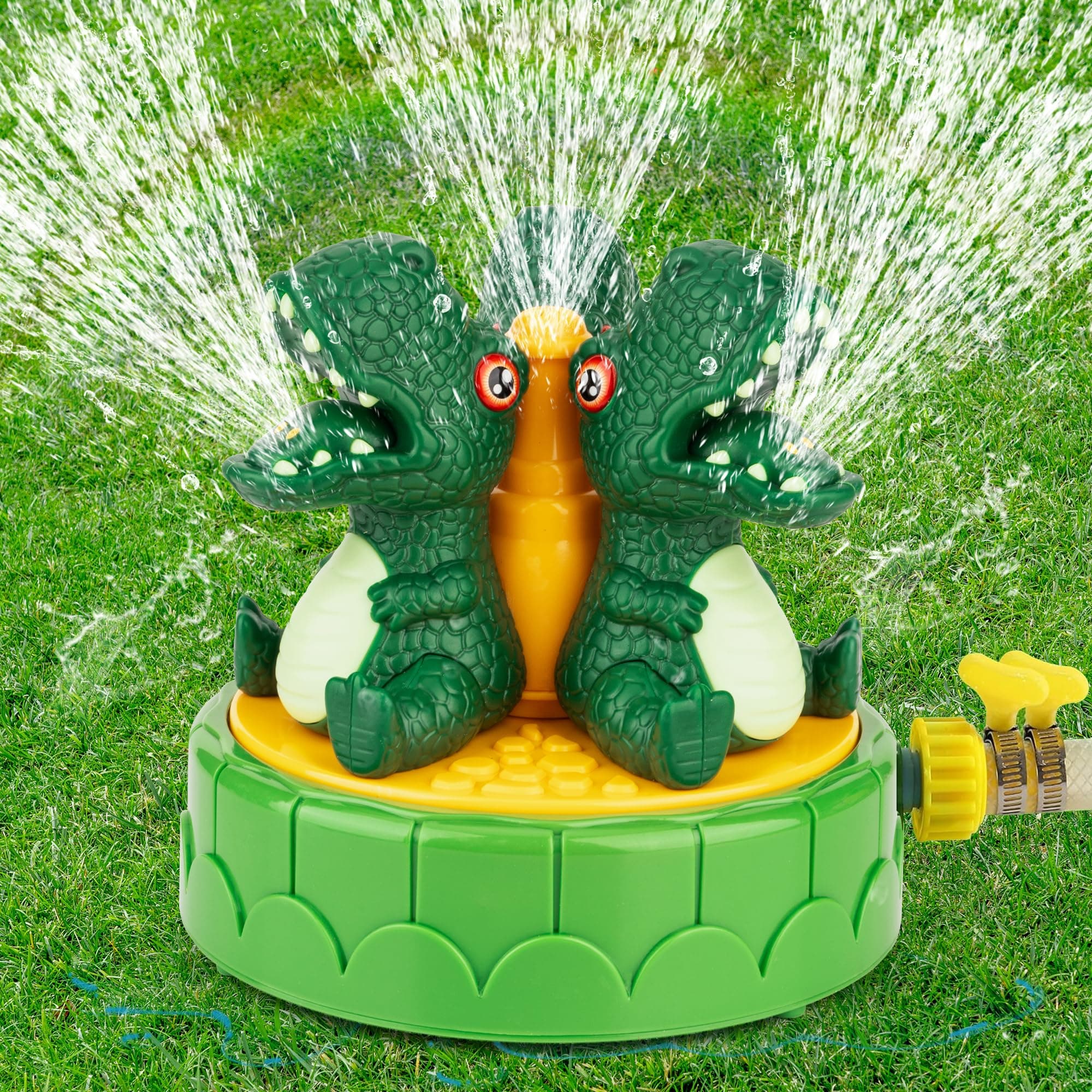 Dinosaurier Wassersprinkler für Kinder, Sprinkler Wasserspielzeug Garten, Rasensprenger, Wassersprenger, Wasserspielzeug Outdoor, Kinder Outdoor Spielzeug Garten