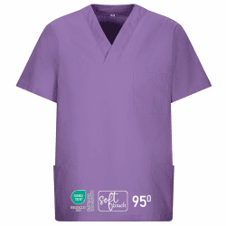 EXNER Unisex Schlupf-Kasack, OP-Kasack, Hosen-Kasack, in 16 Farben lieferbar Lila L Angebot bei HelloDeals