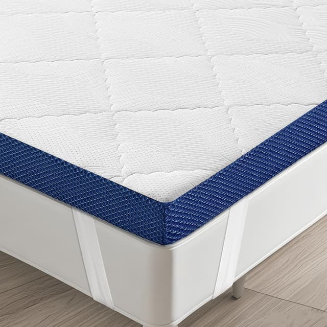 SEZMOONSI Topper 180x200cm, H3 5cm Höhe hypoallergen & atmungsaktiv Kaltschaum Matratzentopper, bequemer Matratzen Topper für Boxspringbett, Wohnwagen, Schlafsofa, mit waschbarem 3D-Netz Bezug 180 x 200cm 5CM H3