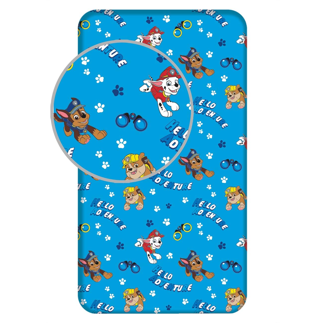 Paw Patrol Spannbettlaken für Kinder, 90 x 200 cm, offizielle Paw Patrol Bettwäsche, weiche und atmungsaktive Baumwolle, rutschfestes Spannbetttuch für Kinderbetten, lebendig und bequem für Jungen und