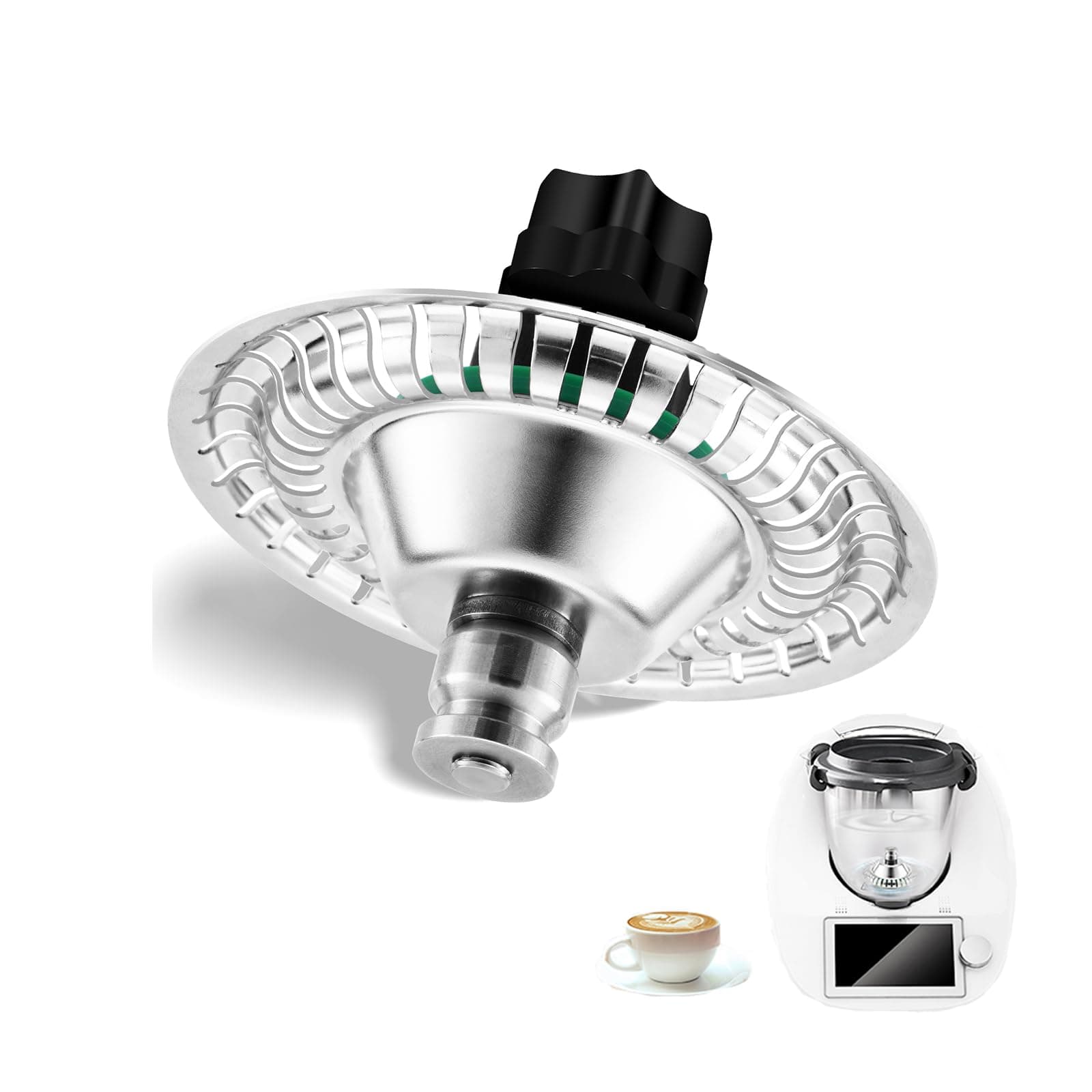 Milchaufschäumer Aufsatz für Thermomixer TM5 TM6, Aufsatz Mixer für Thermomix zubehör Küchenmaschine, Milchschäumteile für Kochroboter, Einfache Installation