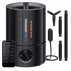 Spider Farmer Neuer 450ml/h Luftbefeuchter für Pflanzen Grow Zelt Schlafzimmer, GGS Smart Ultraschall Humidifier mit Hygrometer Automatische Befeuchtung Abschaltung Indoor Schwarz Klein 5L Top-fill Angebot bei HelloDeals