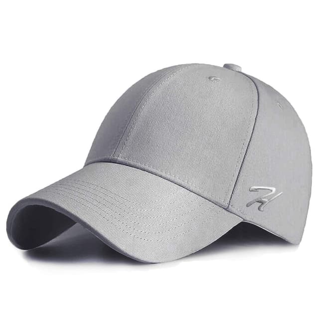 HASAGEI Baseball Cap Herren Damen Basecap Baseball Kappe Reine Farbe Baseboard Baseballkappe Cotton Cap für Tennis Golf Reisen Einheitsgröße Grau