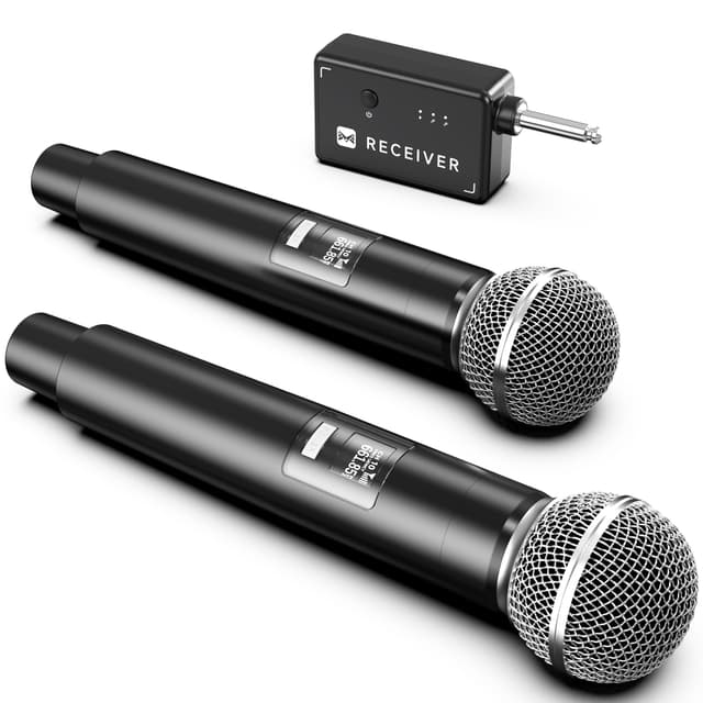 MAILANGSHI Karaoke Mikrofon, Mikrofon mit Eins-zu-Eins-Chip-Verbindungstechnologie, Stabile Übertragung, weniger Latenz, zum Singen, Mikrofon Kabellos für Heimpartys, Kirche, Rede,Hochzeit，Heimparty Schwarz