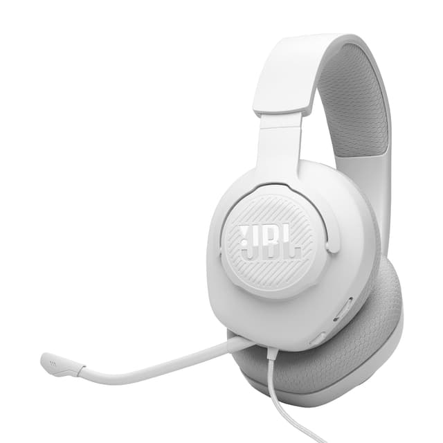 JBL Quantum 100M2 Kabelgebundenes Over-Ear Gaming Headset mit JBL QuantumSOUND Signature, 3,5-mm-Klinke, Multi-Plattform-Kompatibilität und abnehmbarem Mikrofon mit Stummschaltungsoption, Weiß 100M2 Weiß