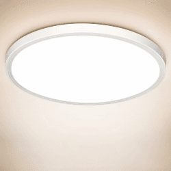 Deckenlampe LED Deckenleuchte Flach Rund, Ultra Dünn Lampe Decke Flurlampe 18W Weiß 4000K 1600LM Modern IP44 Badlampe Badezimmerlampe für Wohnzimmer Schlafzimmer Balkon Bad Flur Keller Küche Ø 223MM Ø22.3CM + weißer Rahmen 4000k Natürliches Licht Angebot bei HelloDeals