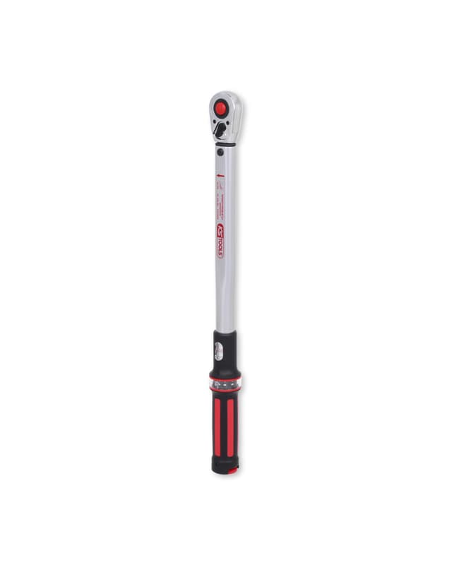 KS Tools 516.6542 1/2" ERGOTORQUEprecision Ratschen-Drehmomentschlüssel, 40-200Nm, Auslösegenauigkeit +/- 3%, für kontrollierten Rechtsanzug, 36-Zahn Ratschenmechanismus, rot