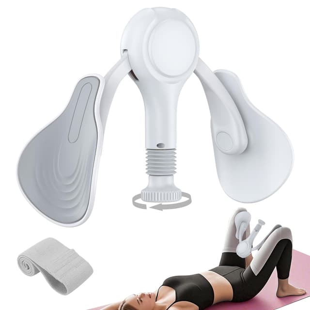 Beckenbodentrainer für Frau und Mann Beintrainer Oberschenkeltrainer mit Fitnessband Trainingsgeräte für Zuhause Sportgeräte für Ausdauertraining Reha