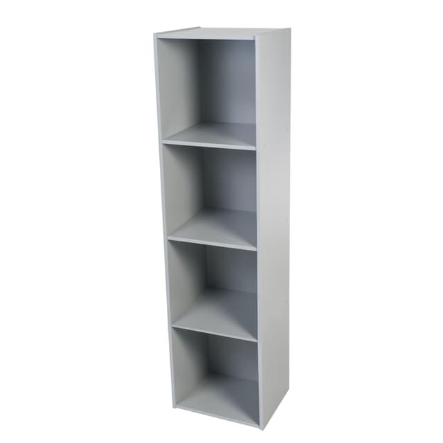 Iris Ohyama, Kindermöbel, Bücherregal, Spielzeugorganizer, 4 Feste Regale, Multifunktional, Design, Kinderkrippe, Zimmer, Schule - Kids Cube Shelf KCX-4 - Grau Grau 4 Würfel