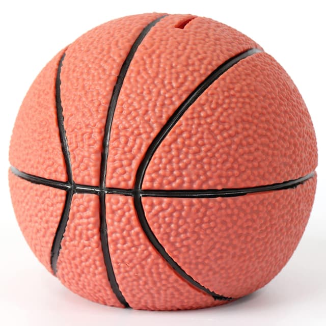 DBPBToU Fußball Spardose Kinder, Basketball Spardosen, Kreative Sparschwein für mädchen Jungen aus Sicherem Emailliertem Material Gut für Deko/Geschenk/Spielzeug (Basketball)