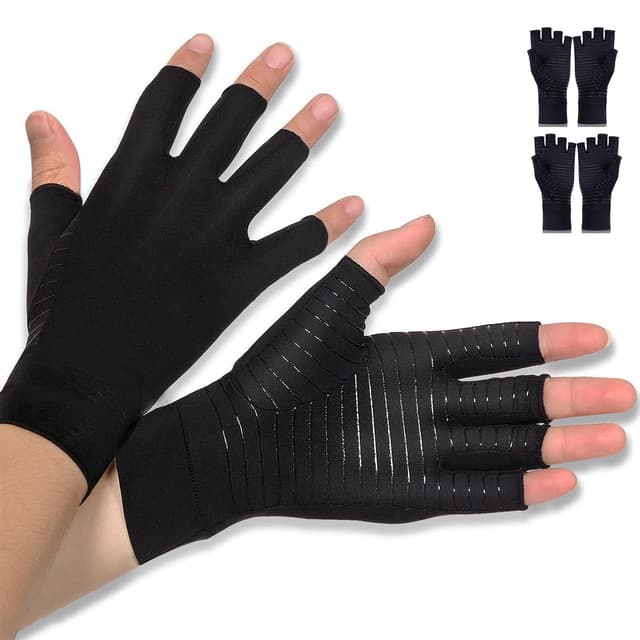 Donfri 2 Paare Arthritis Handschuhe Arthrose Kompressionshandschuhe fr Wrme Hnde Linderung von Schmerzen bei Rheumatoiden Karpaltunnel Sehnenentzndung (M) M 2 Paar