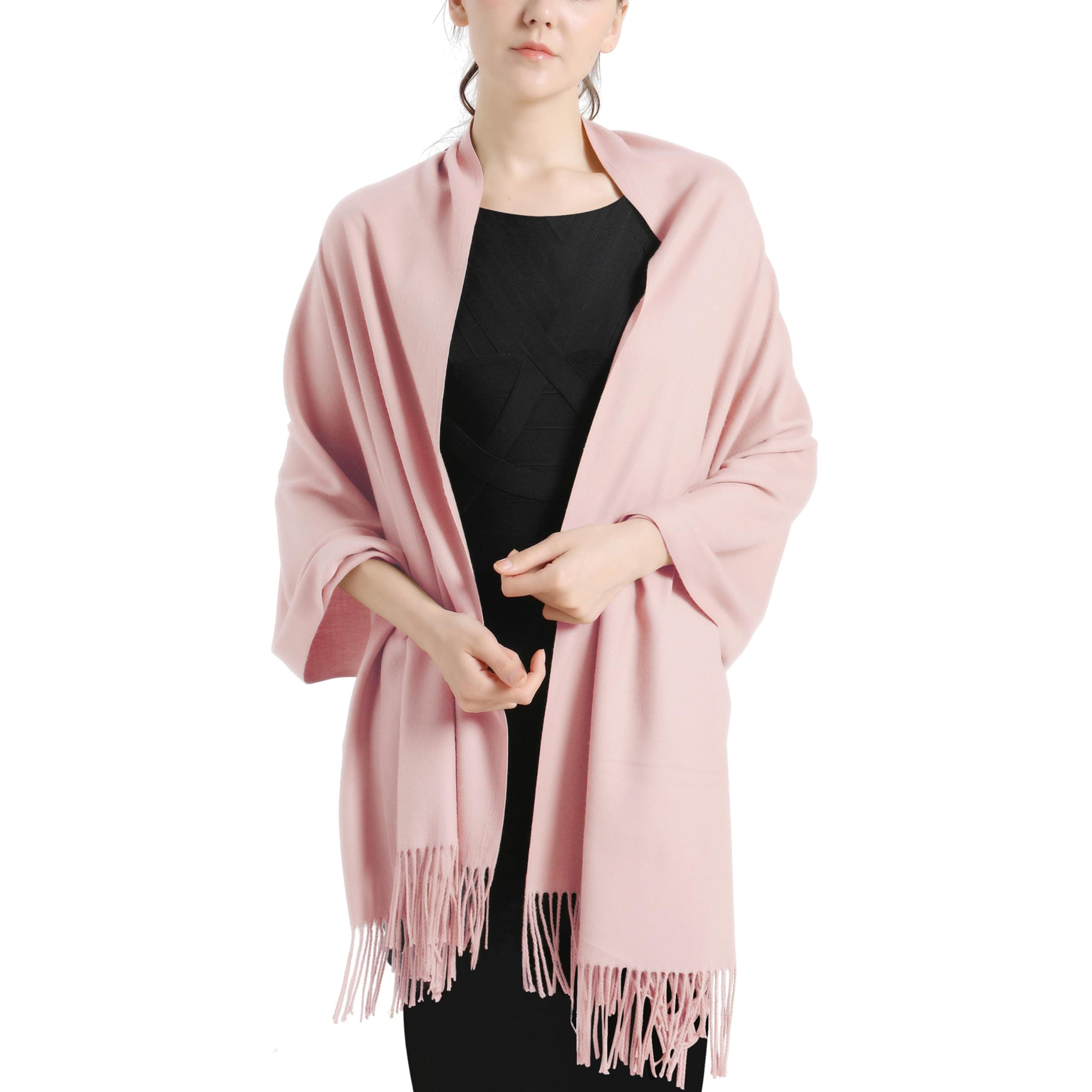 vimate Pashmina Schal und Stola- Soft Demen Pashminas Kaschmir G#. Altrosa