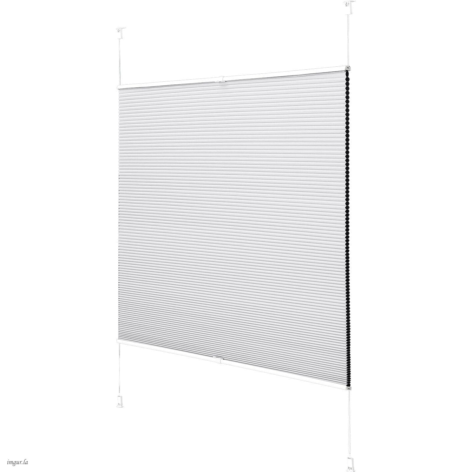 Joydeco Wabenplissee ohne Bohren Verdunklung Thermo Klemmfix Zweifarbig Grau B110 x H130 cm, Plisseerollo Sichtschutz Sonnenschutz & Schallschutz für Fenster & Tür Weiß B110 x H130 cm