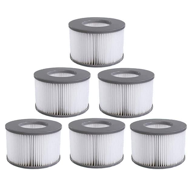 Mscomft Whirlpoal zubehör für MSPA Whirlpoal Ersatz Filter Filterkartusche Doppelpack für aufblasbare Pools,Filter Cartridge für Filter für Whirlpoal (Wasserfilter Modell ab 2020) (6pcs)