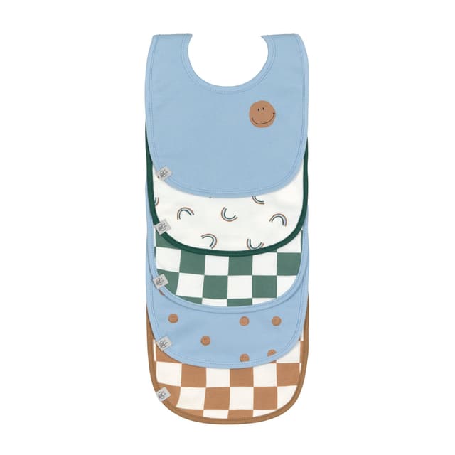 LÄSSIG Baby Kleinkind Lätzchen Set (5 St.) Klettverschluss Baumwolle wasserdicht/Value Pack Bib