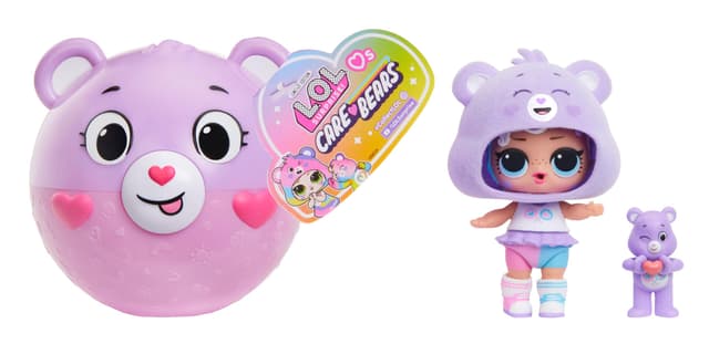 L.O.L. Surprise! Loves Care Bears Tots - Enthält 1 Puppe mit Outfit und Accessoires, Kugel in Teddybär-Form, Blindverpackung, 6 Puppen zum Sammeln