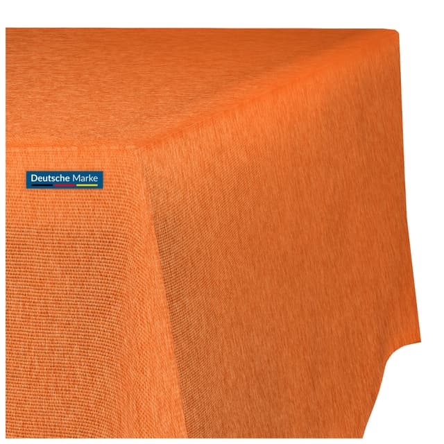 TEXMAXX® Tischdecke Abwaschbar Eckig - 120 x 120 cm in Orange - Maßgefertigte Leinenoptik - Wasserabweisend Mit Lotuseffekt - Gartentischdecke Mit Fleckschutz eckig 120 x 120 cm Orange