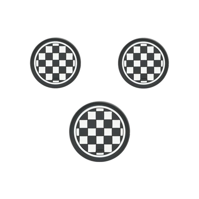 Für Mini Cooper R55 R56 R57 Cup Halter Silikon Pad Mini R55 R56 R57 Auto Cup Untersetzer, 3PCS rutschfeste Matte Untersetzer (Checker)