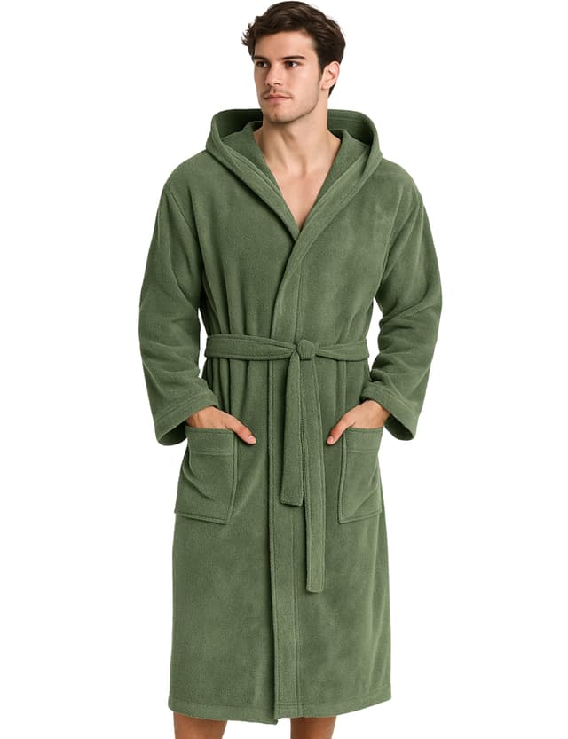 Morgenstern Bademantel Herren Kapuze Frottee 100% Baumwolle Lang Cadiz Salamanca