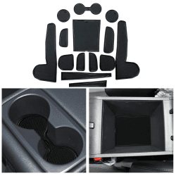 CDEFG Kompatibel mit Hyundai Tucson NX4 2021-2023 2024, Gummimatten Tucson NX4 Mittelkonsole Antirutschmatten rutschfest Becherhalter Gummi Matte Armlehne Tucson 2024 Elektronische Zubehör (Schwarz) Angebot bei HelloDeals