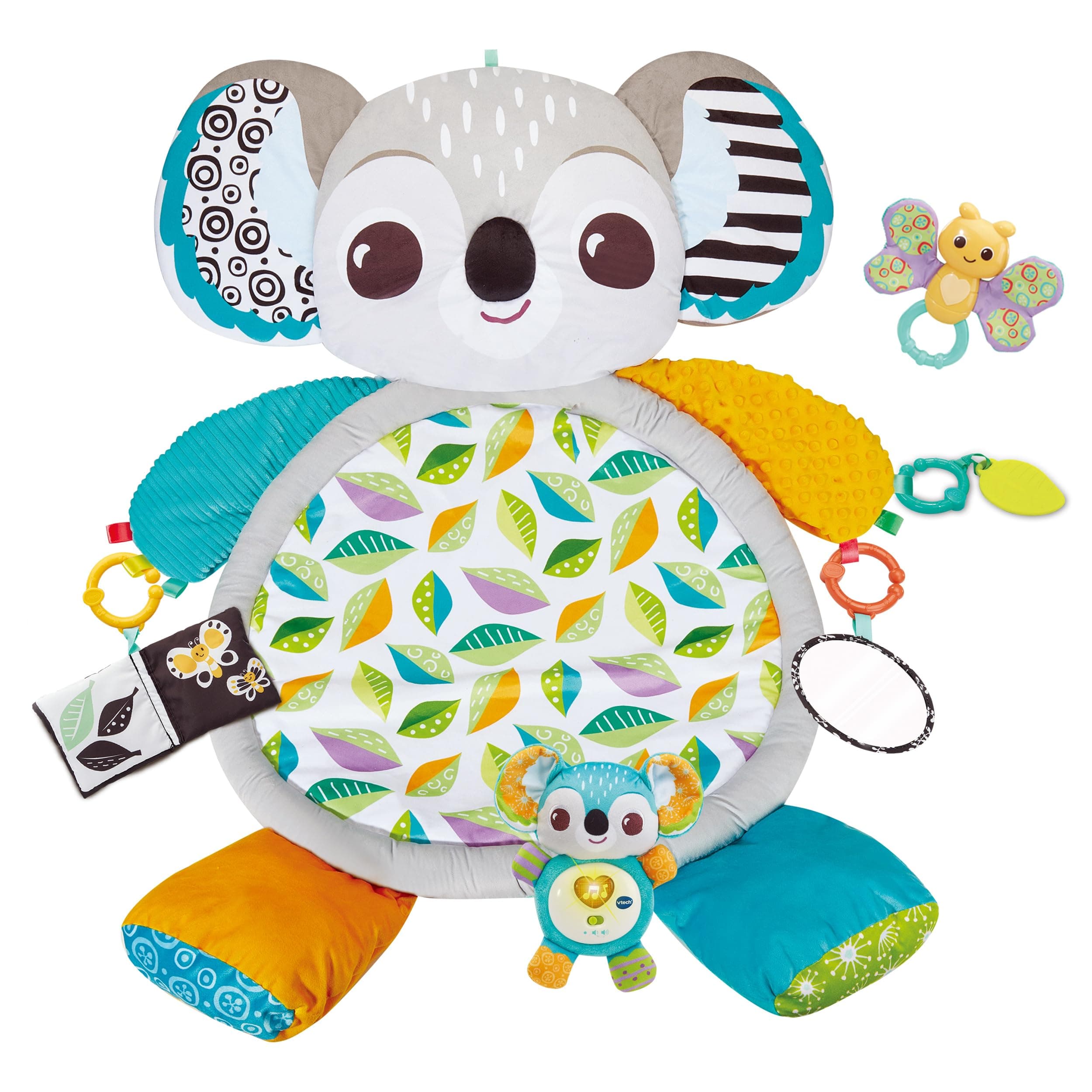 VTech Baby Koala-Spieldecke – Mit Musik, verschiedenen Texturen und abnehmbarem Spielzeug – Interaktive, waschbare Sensorik-Spielmatte – Für Babys von 0-24 Monaten