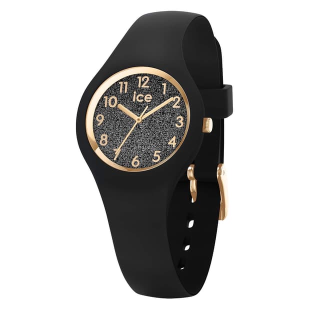 ICE-WATCH Ice Glitter Damen Uhr analog Japanisches Quarzwerk mit Silikon Armband IC015347