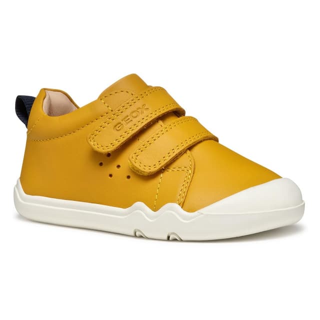 Geox Baby-Jungen B Steppieup Boy A Sneaker 23 EU Ochreyellow Navy