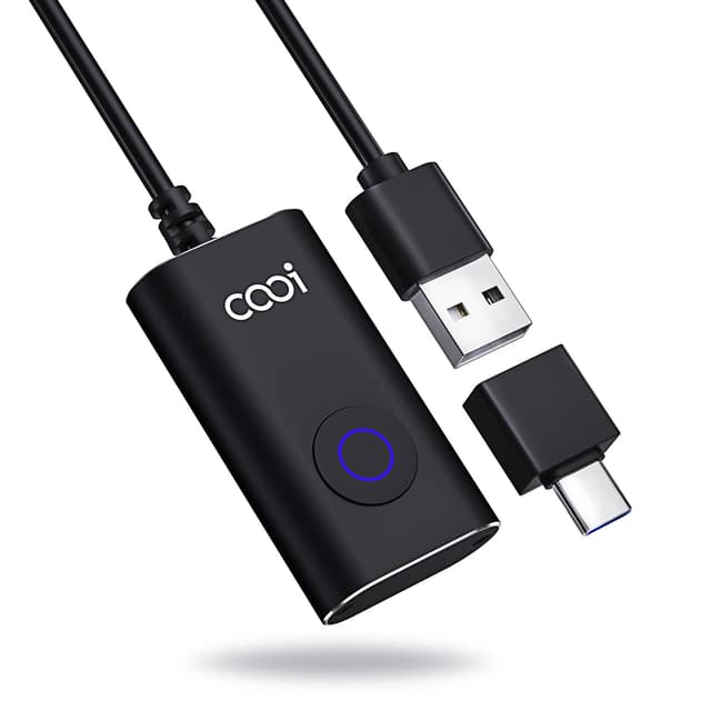 cooidea Mouse Jiggler Nicht Nachweisbar, USB Maus Beweger Mouse Mover mit 3 Modus- und EIN/AUS-Tasten,Maus Automatisch Bewegen mit USB-C-Adapter, Multi-Track Treiberfrei für Computer Laptop Met 1,5 m kabel