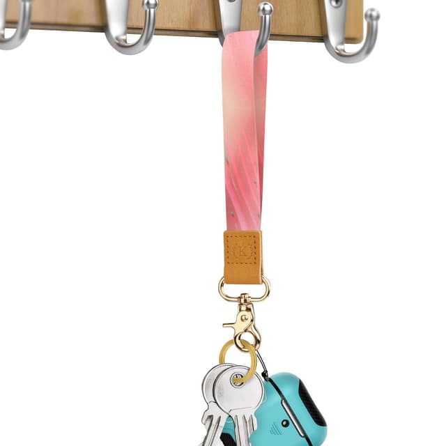 kdracoip Schlüsselband kurz schlüsselanhänger mit Schlüsselring, Handgelenk Schlüsselband für Damen & Herren als Geschenk, Lanyard für Schlüssel, Autoschlüssel, Mobile Handys Telefon, Kamera, Rosa