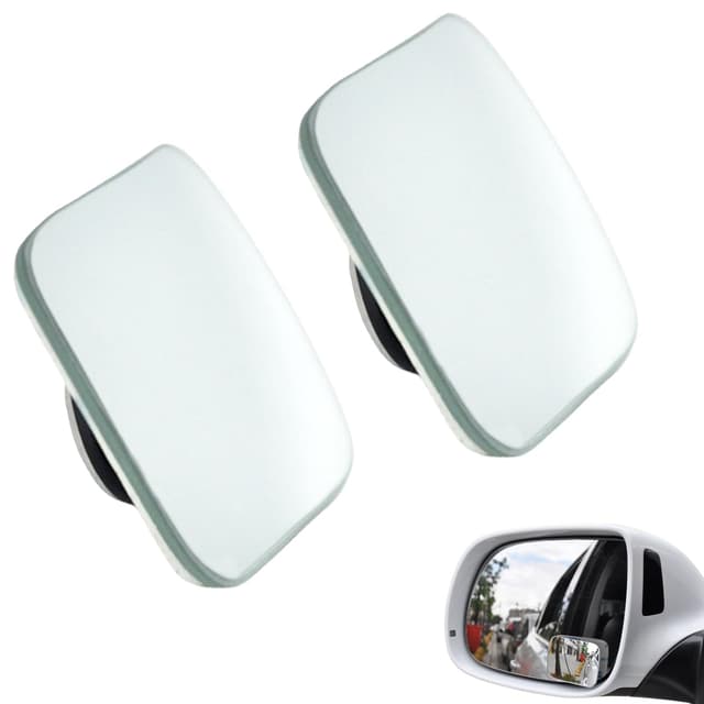2 Stück Toter Winkel Spiegels, Quadratisch Rahmenloser Einstellbar Rückspiegel, 360° Verstellbarer HD-Glas-Spiegel konvex, Auto Blind Spot Spiegel für Autos, LKWs, SUVs, Verkehrssicherhei