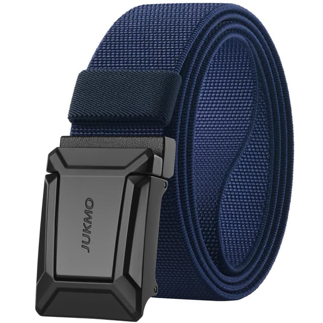 JUKMO Taktischer Stretchgürtel für Männer, Militär Arbeit Rigger Wandern,3,8cm elastische Nylon Web Ratsche Schnellspanner Gürtel in Geschenkbox